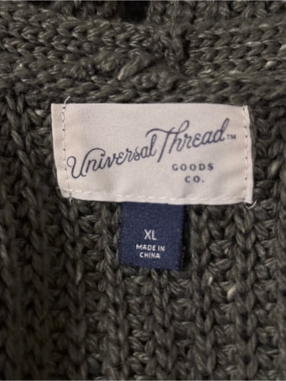 Universal Thread Olive Green Open-Front Ribbed Cardigan - Picture 5 of 6